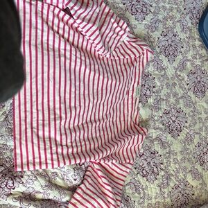 Pink and White Striped Long Sleeve Tee